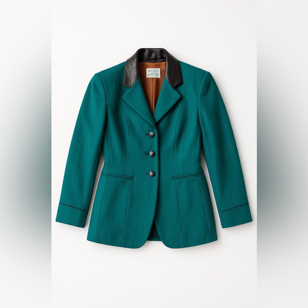 Vintage Mid West Garment Co Teal Wool Blazer - Picture 2 of 8